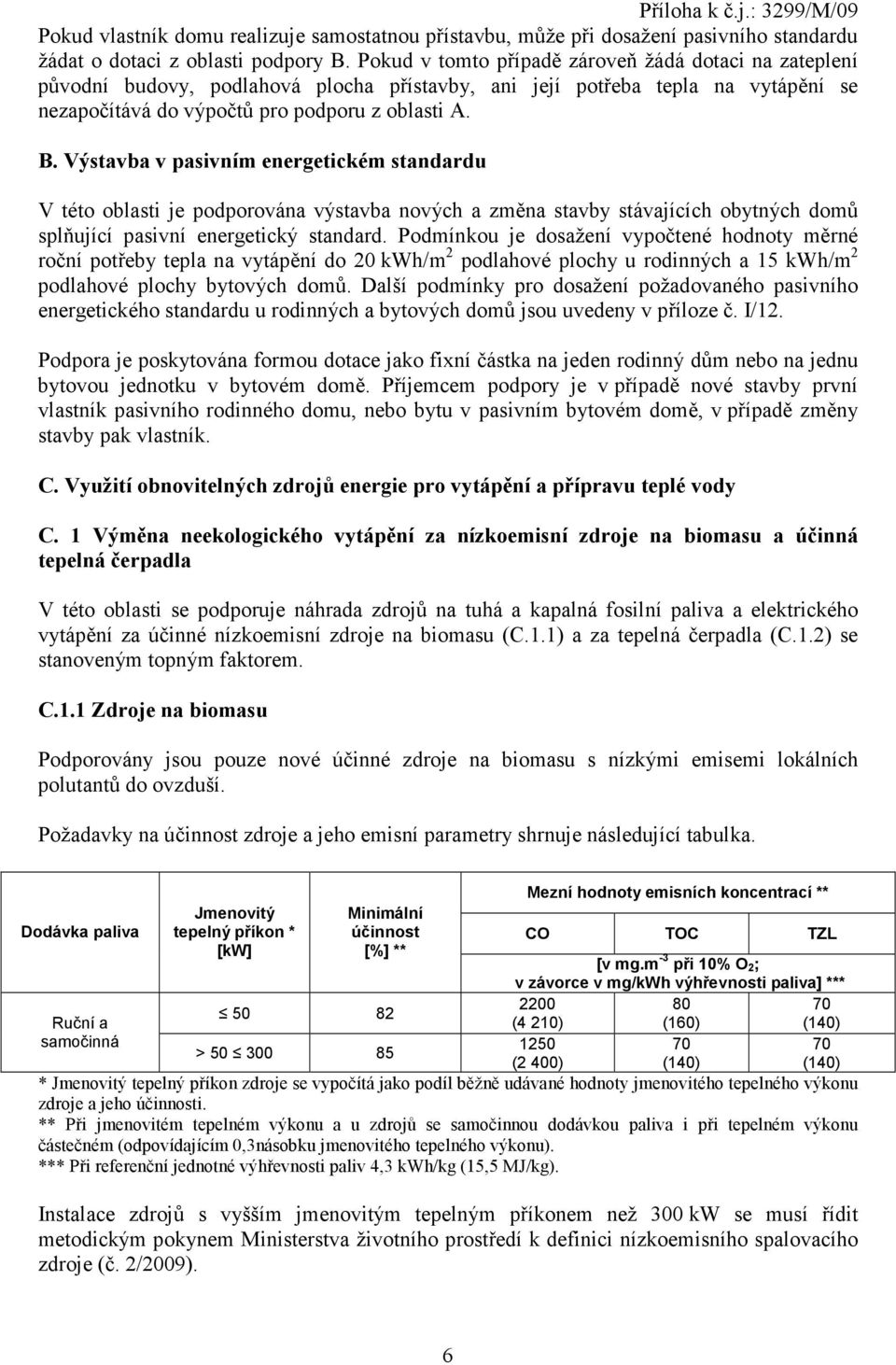 Výstavba v pasivním energetickém standardu V této oblasti je podporována výstavba nových a změna stavby stávajících obytných domů splňující pasivní energetický standard.