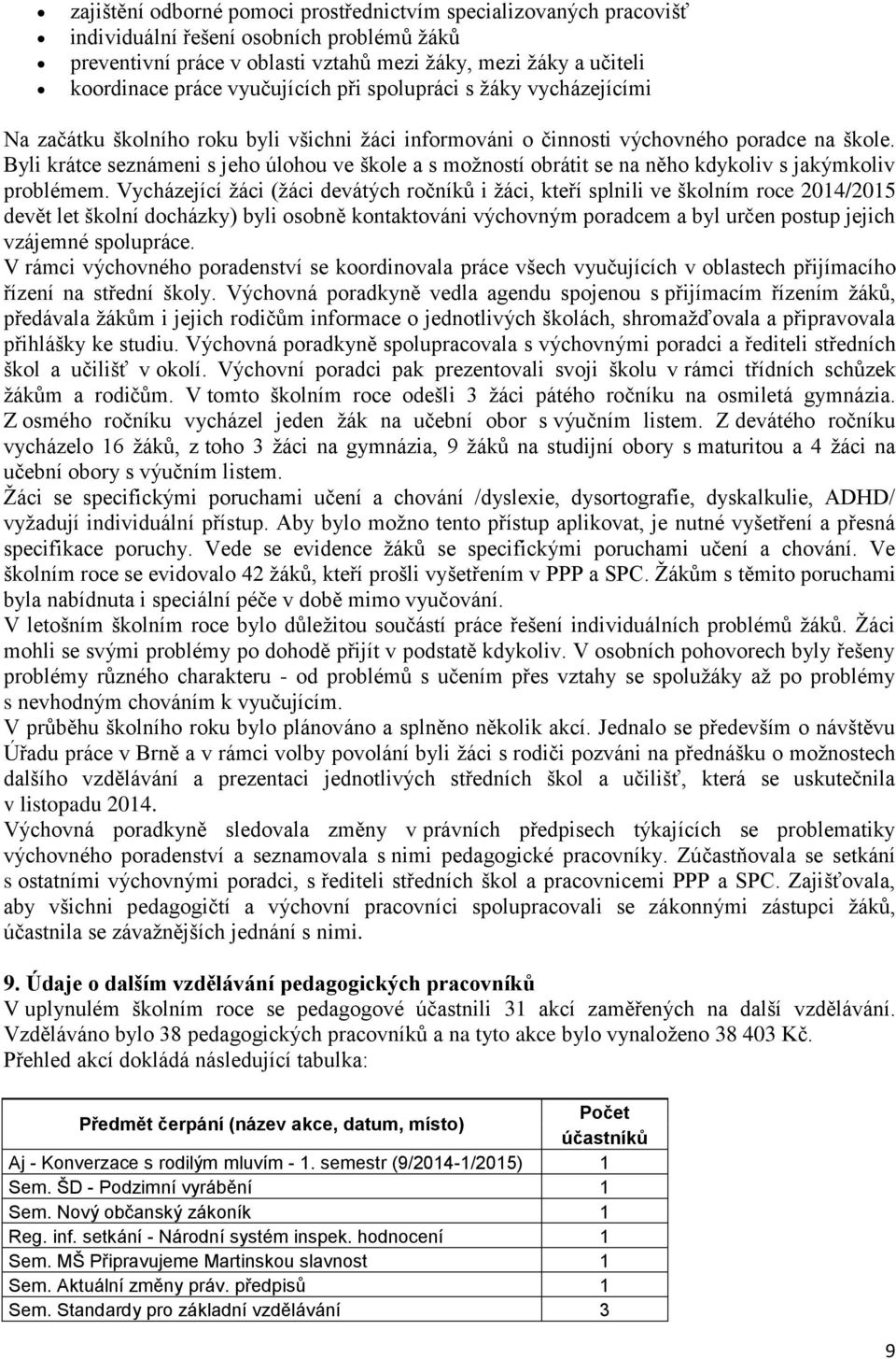 Byli krátce seznámeni s jeho úlohou ve škole a s možností obrátit se na něho kdykoliv s jakýmkoliv problémem.