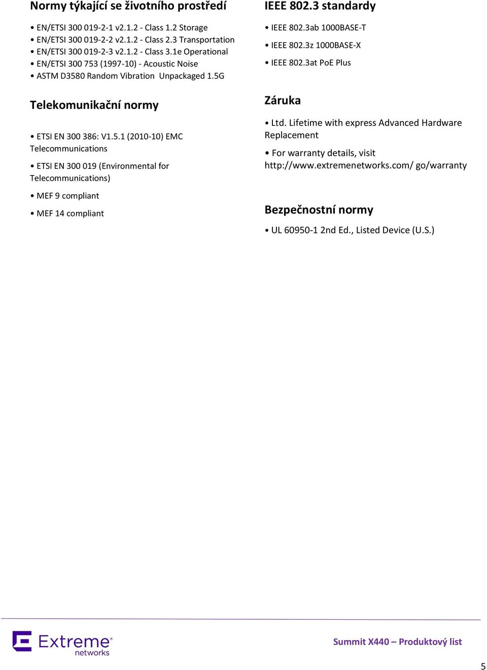 3 standardy IEEE 802.3ab 1000BASE-T IEEE 802.3z 1000BASE-X IEEE 802.3at PoE Plus Záruka Ltd.