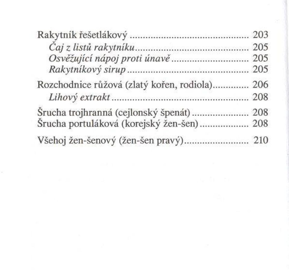 ..205 Rozchodnice růžová (zlatý kořen, rodiola)...206 Lihový extrakt.