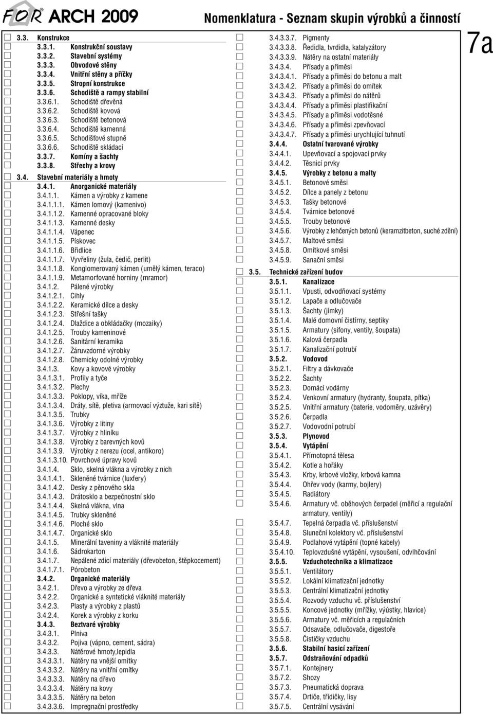 4.1. Anorganické materiály 3.4.1.1. Kámen a v robky z kamene 3.4.1.1.1. Kámen lomov (kamenivo) 3.4.1.1.2. Kamenné opracované bloky 3.4.1.1.3. Kamenné desky 3.4.1.1.4. Vápenec 3.4.1.1.5. Pískovec 3.4.1.1.6.