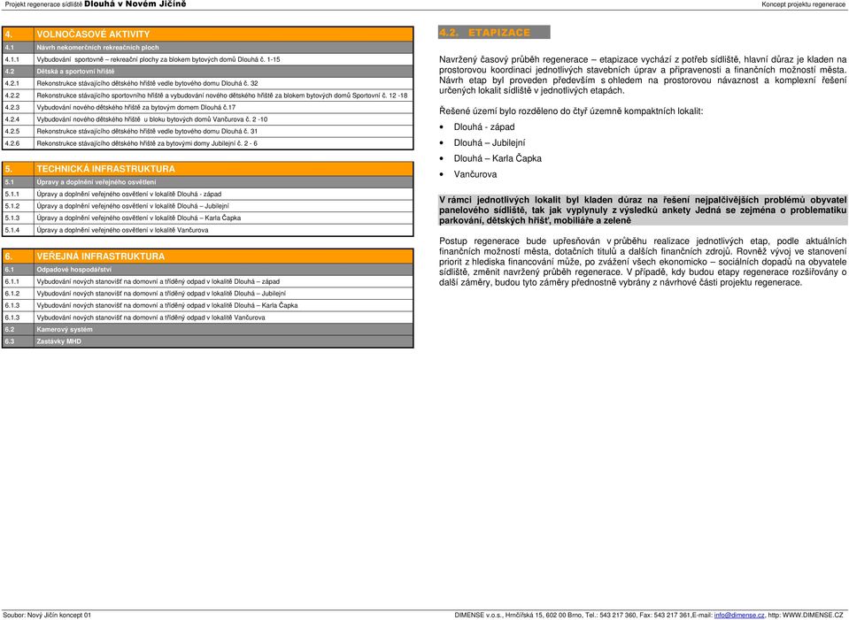 12-18 4.2.3 Vybudování nového dětského hřiště za bytovým domem Dlouhá č.17 4.2.4 Vybudování nového dětského hřiště u bloku bytových domů Vančurova č. 2-10 4.2.5 Rekonstrukce stávajícího dětského hřiště vedle bytového domu Dlouhá č.