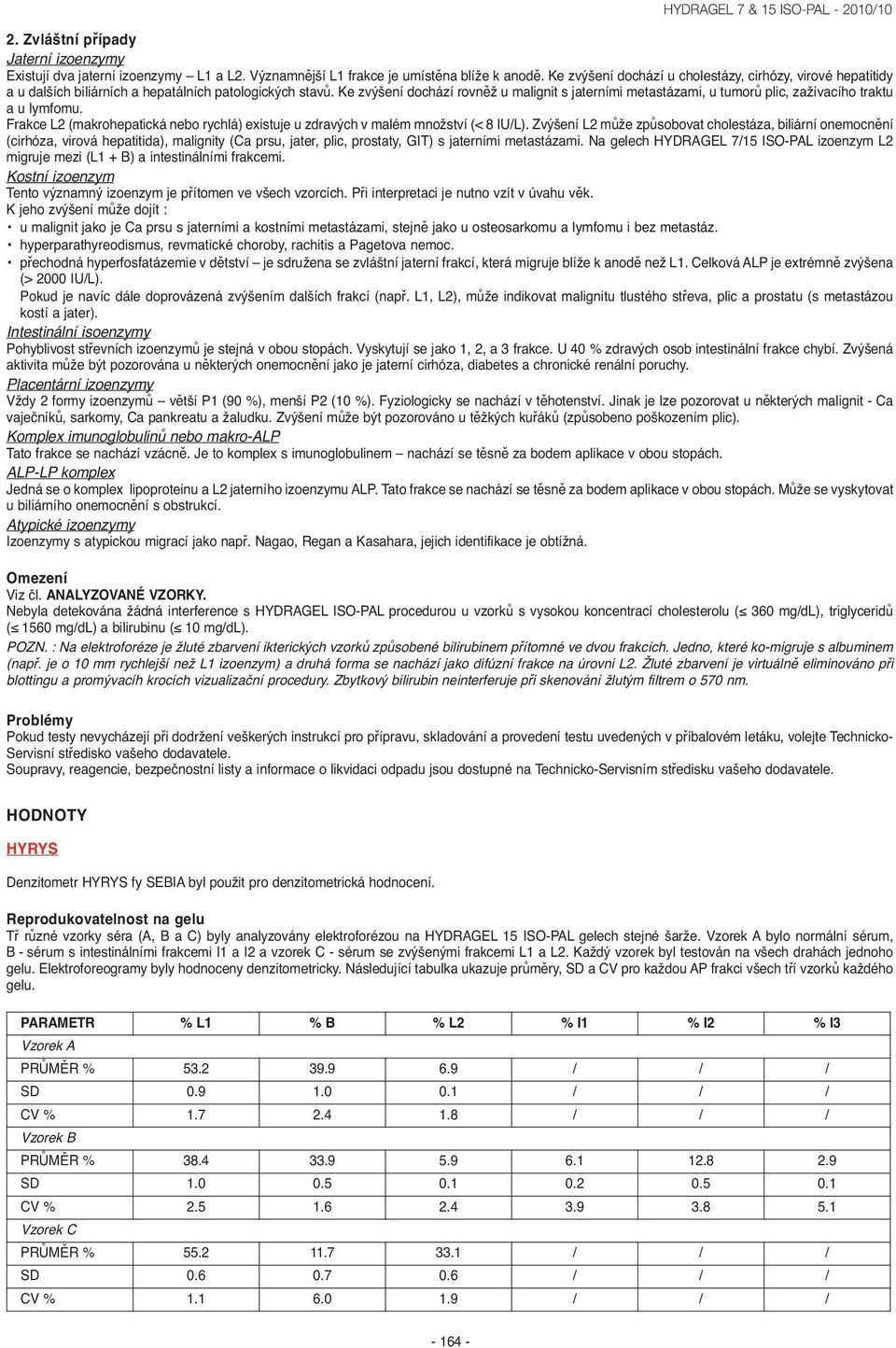 Ke zvýšení dochází rovněž u malignit s jaterními metastázami, u tumorů plic, zažívacího traktu a u lymfomu. Frakce L2 (makrohepatická nebo rychlá) existuje u zdravých v malém množství (< 8 IU/L).