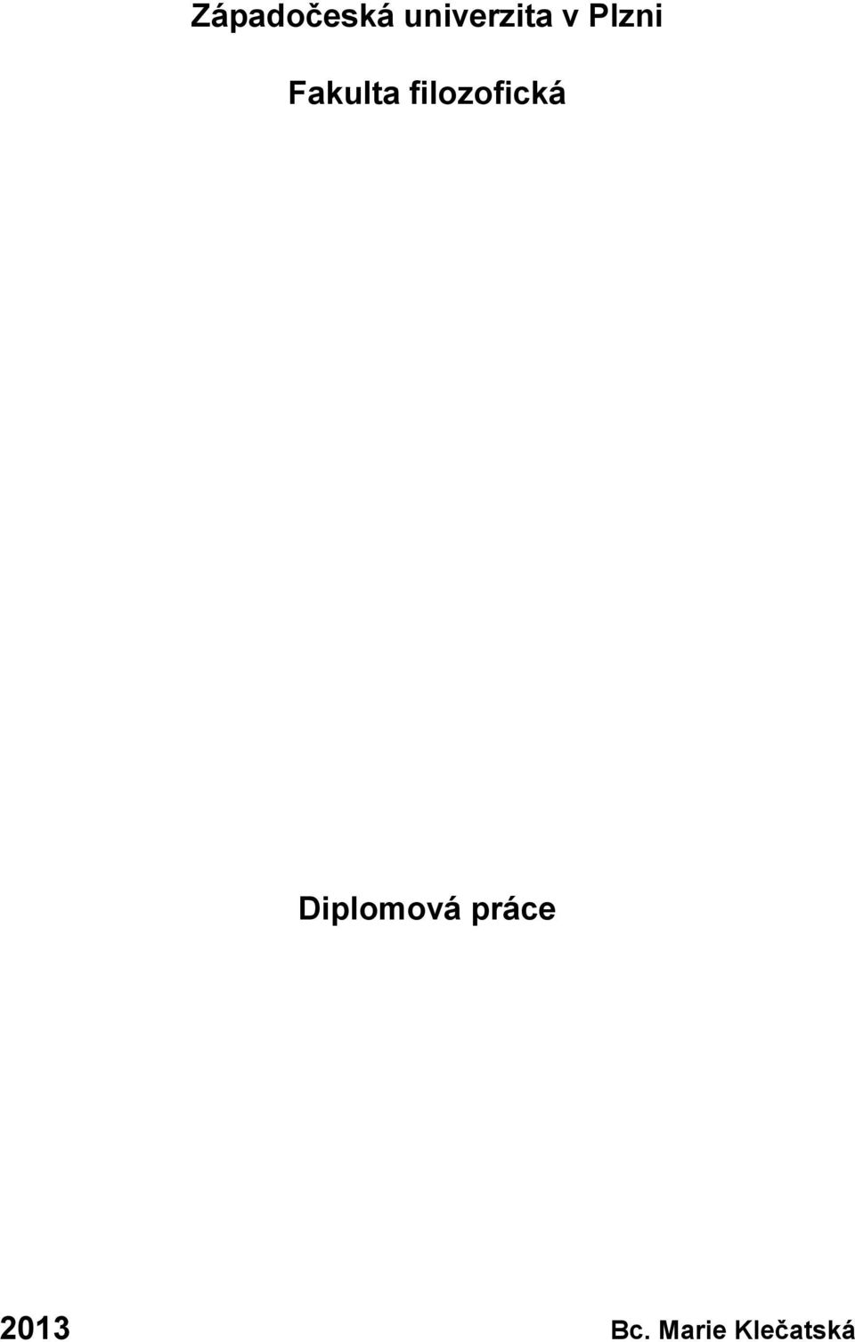 filozofická Diplomová