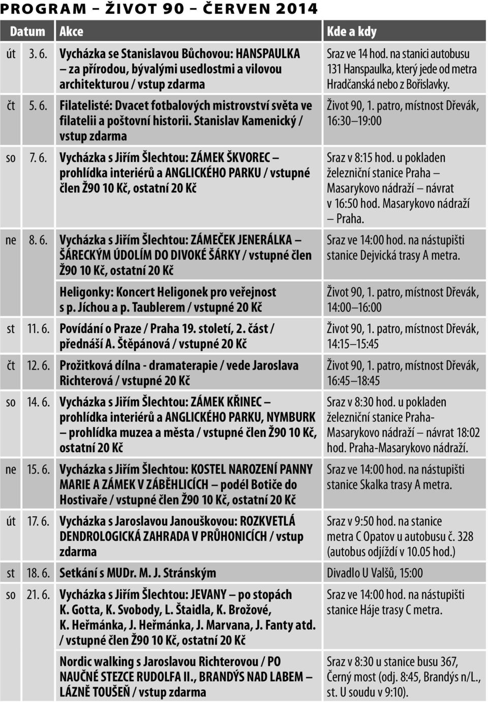 Vycházka s Jiřím Šlechtou: ZÁMEK ŠKVOREC prohlídka interiérů a ANGLICKÉHO PARKU / vstupné člen Ž90 10 Kč, ostatní 20 Kč ne 8. 6.