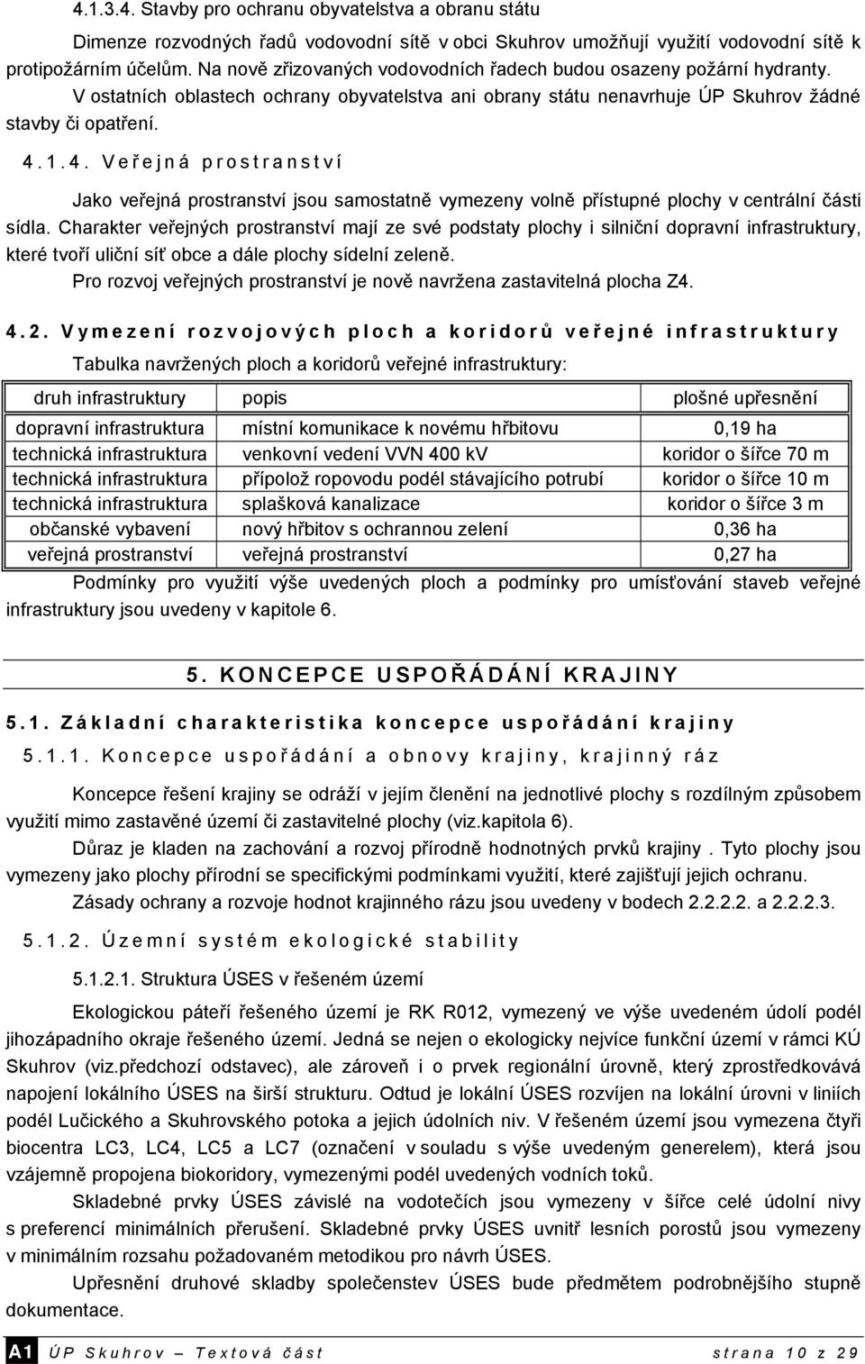 1.4. Veř ejná prostranství Jako veřejná prostranství jsou samostatně vymezeny volně přístupné plochy v centrální části sídla.