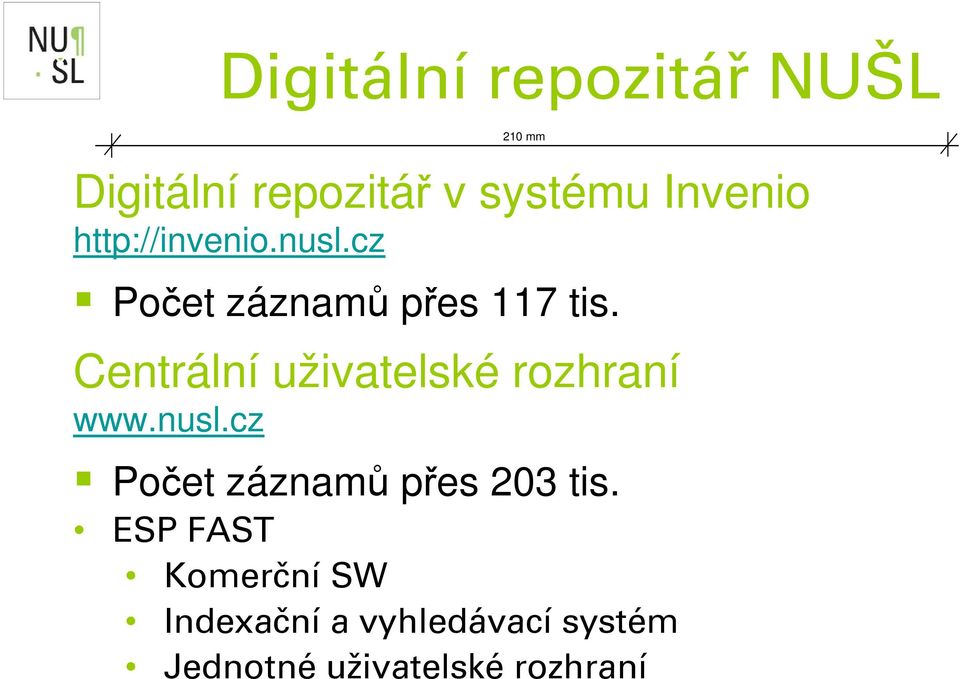 Centrální uživatelské rozhraní www.nusl.