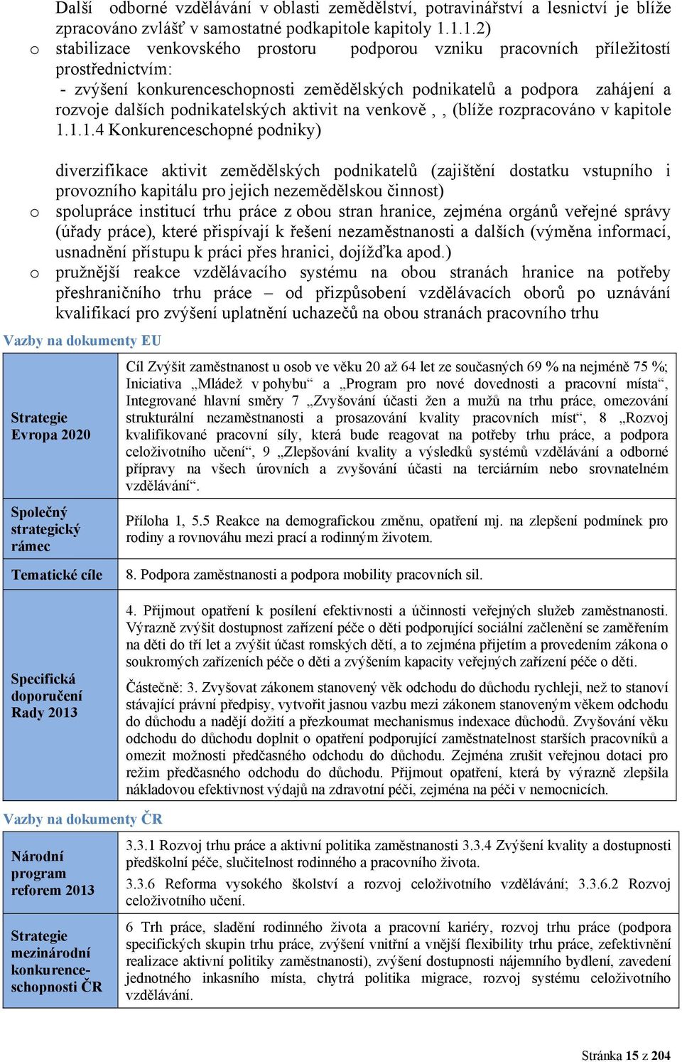 podnikatelských aktivit na venkově,, (blíže rozpracováno v kapitole 1.