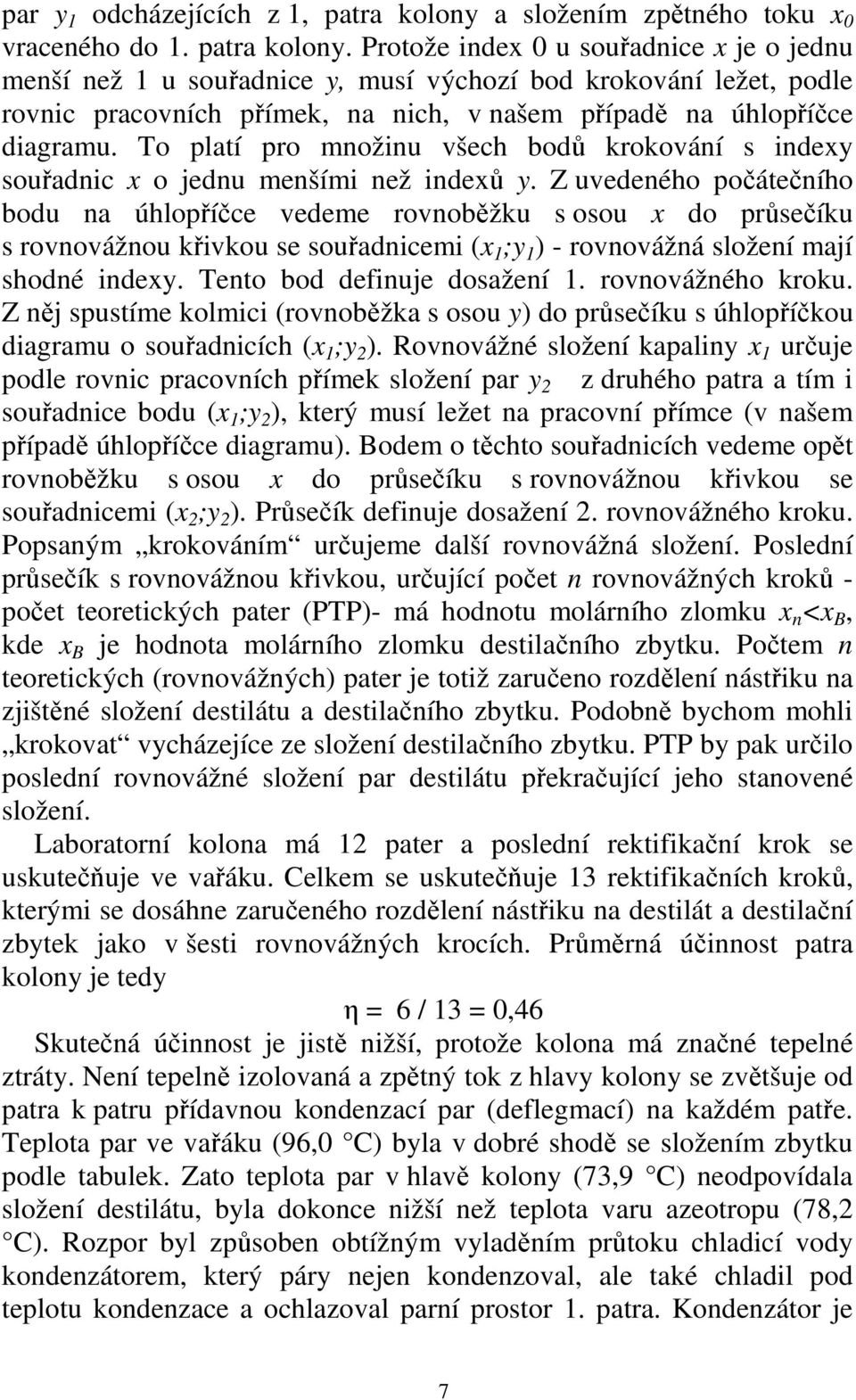 Protože index 0 u souřadnice x je o jednu menší než 1 u souřadnice y, musí výchozí bod krokování ležet, podle rovnic pracovních přímek, na nich, v našem případě na úhlopříčce diagramu.