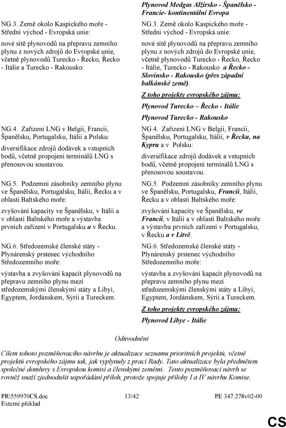 NG.5. Podzemní zásobníky zemního plynu ve Španělsku, Portugalsku, Itálii, Řecku a v oblasti Baltského moře: zvyšování kapacity ve Španělsku, v Itálii a v oblasti Baltského moře a výstavba prvních