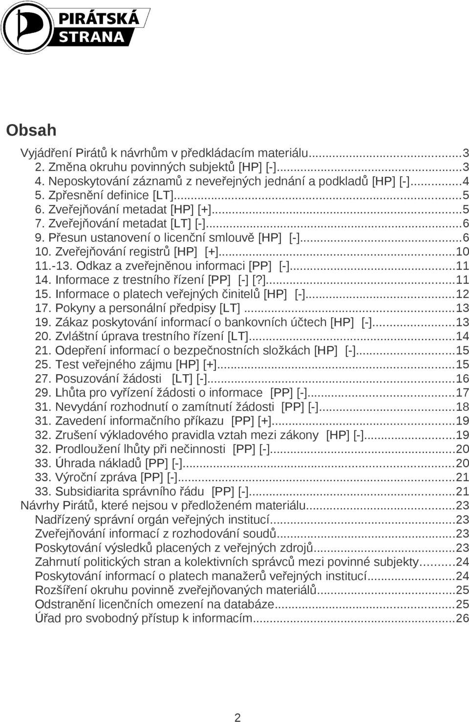 -13. Odkaz a zveřejněnou informaci [PP] [-]...11 14. Informace z trestního řízení [PP] [-] [?]...11 15. Informace o platech veřejných činitelů [HP] [-]...12 17. Pokyny a personální předpisy [LT].