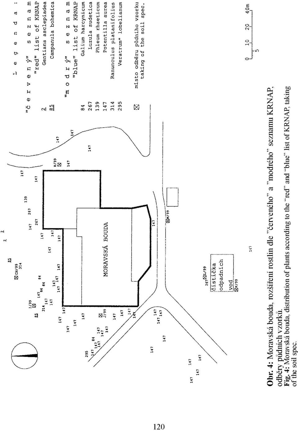 modrého seznamu KRNAP, odběry půdních vzorků. Fig.