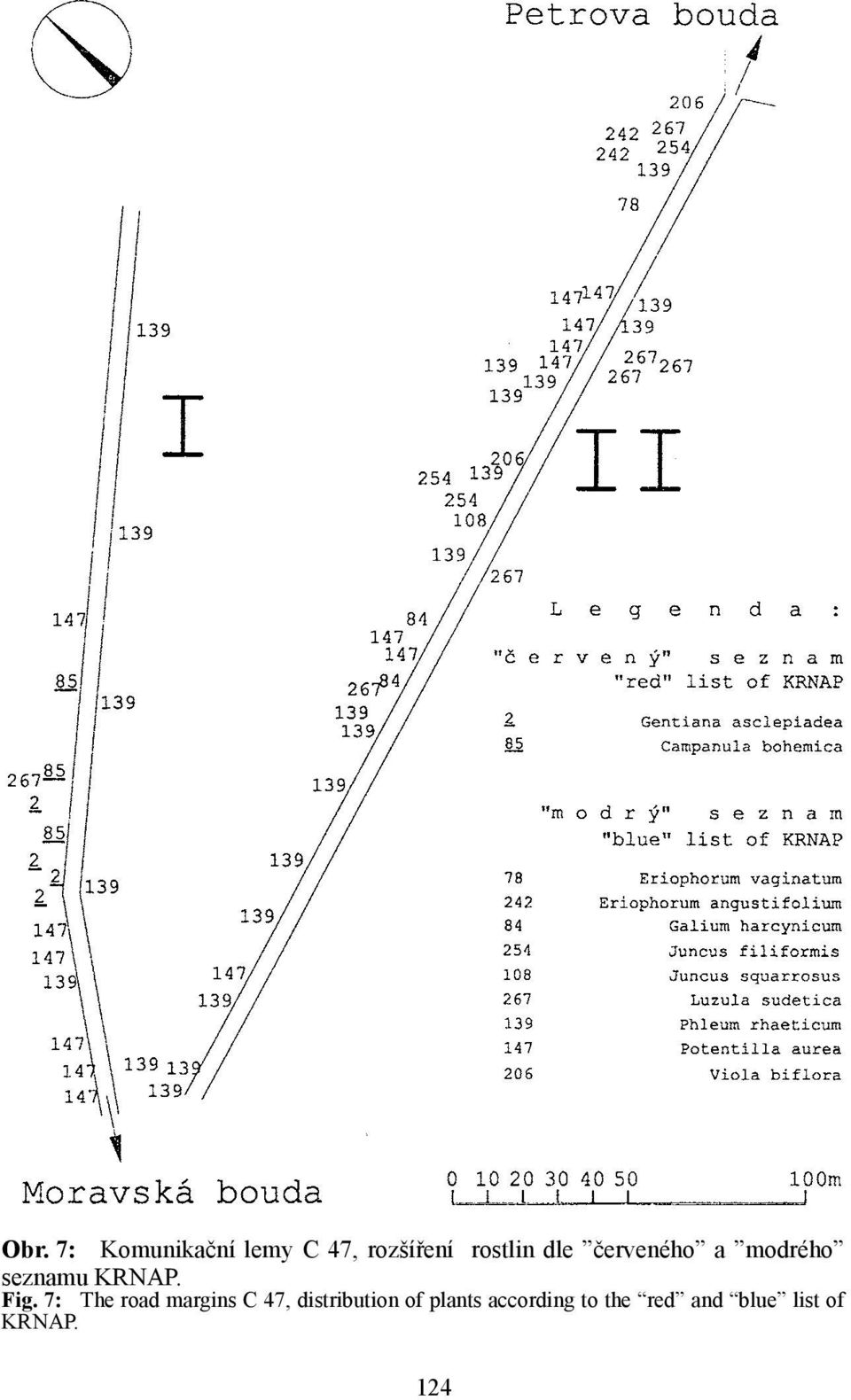 Fig. 7: The road margins C 47, distribution of