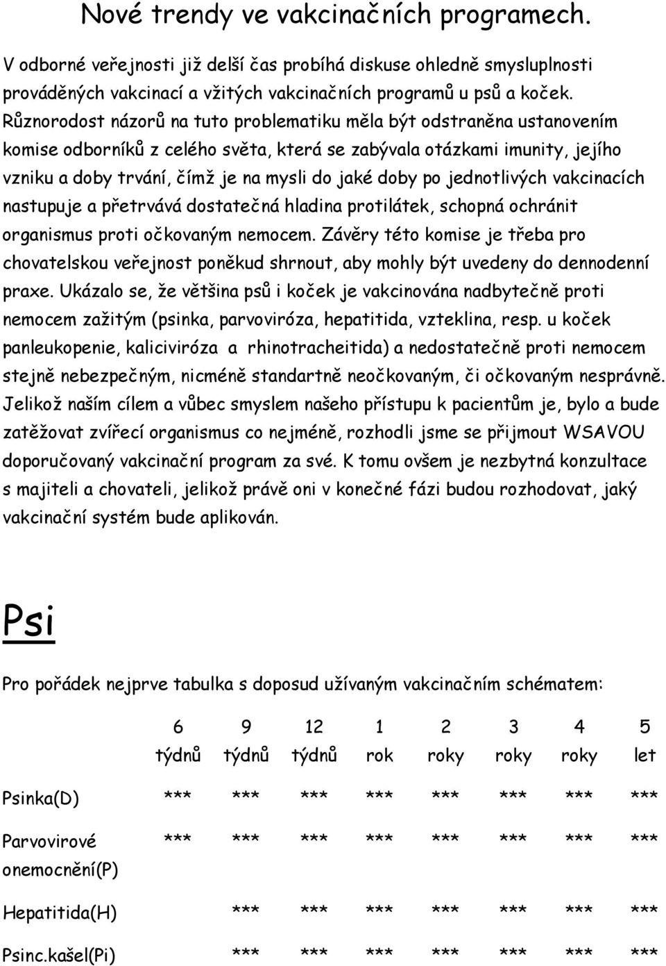 po jednotlivých vakcinacích nastupuje a přetrvává dostatečná hladina protilátek, schopná ochránit organismus proti očkovaným nemocem.