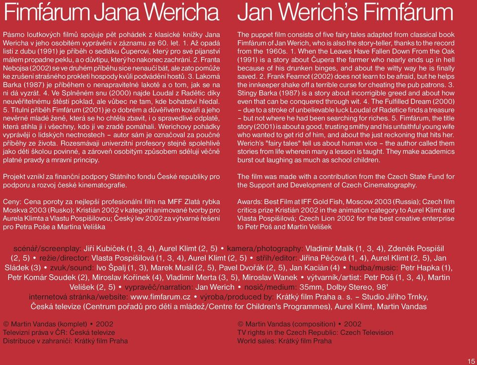 Franta Nebojsa (2002) se ve druhém příběhu sice nenaučí bát, ale zato pomůže ke zrušení strašného prokletí hospody kvůli podvádění hostů. 3.