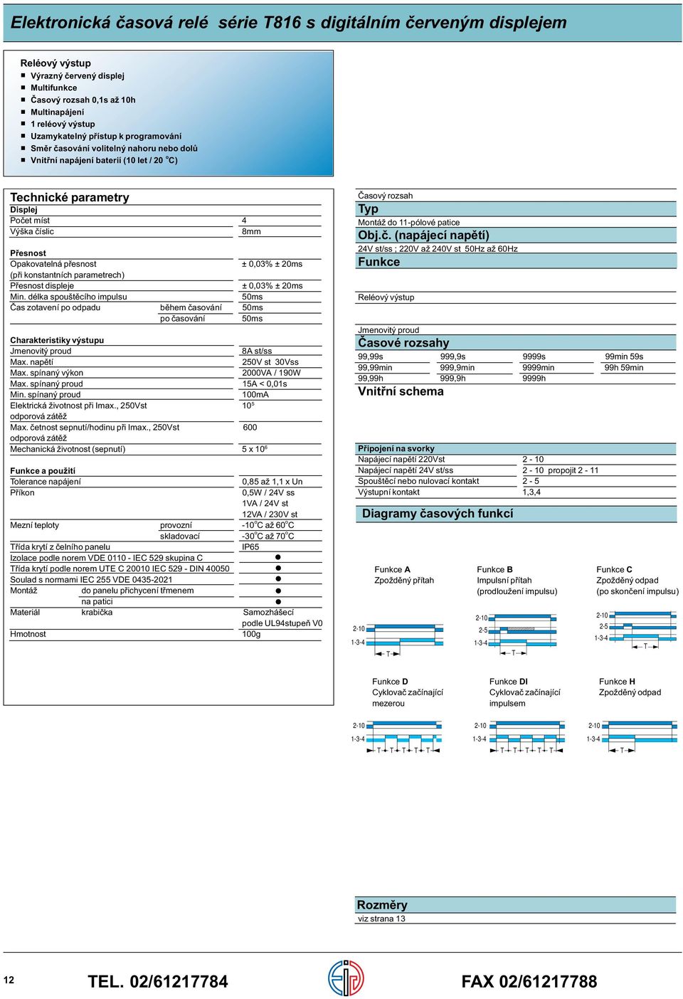 konstantních parametrech) Pøesnost displeje ± 0,0% ± 0ms Min.