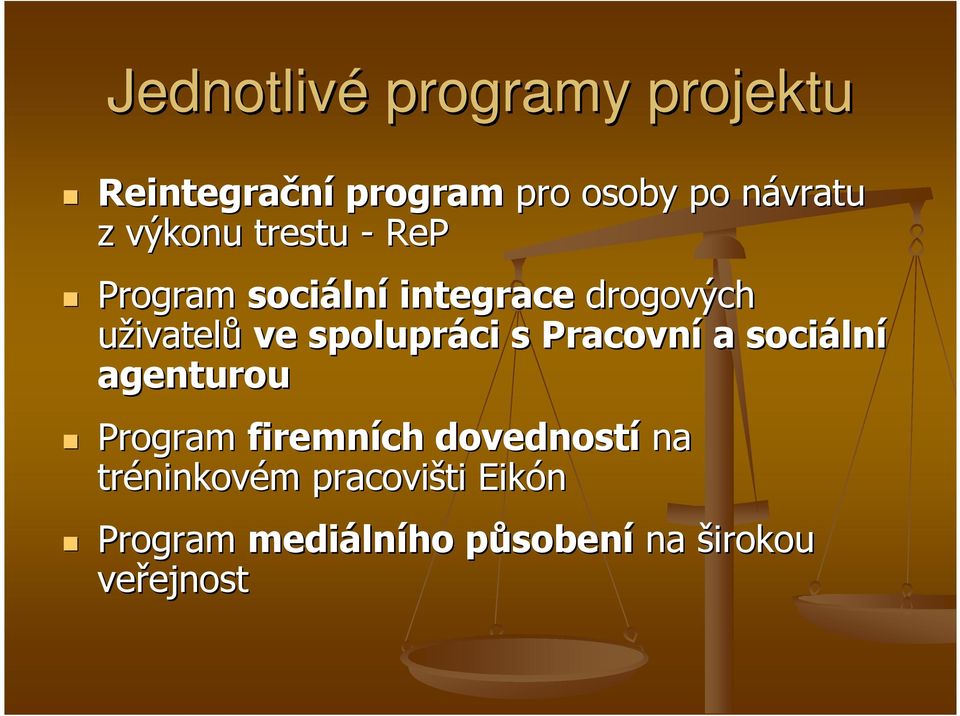 Pracovní a sociáln lní agenturou Program firemních dovedností na tréninkov