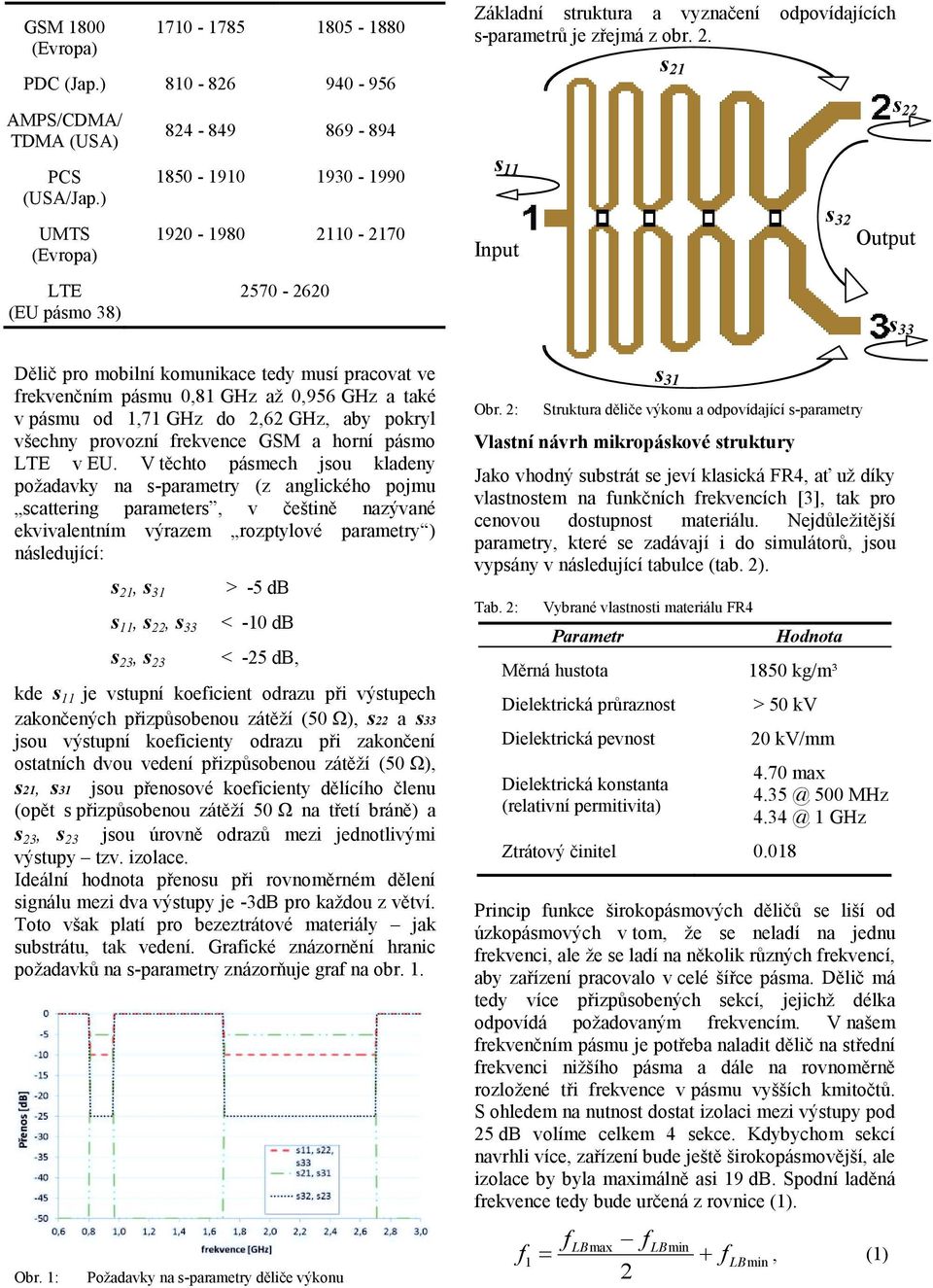 provozní rekvence GSM a horní pásmo LTE v EU.