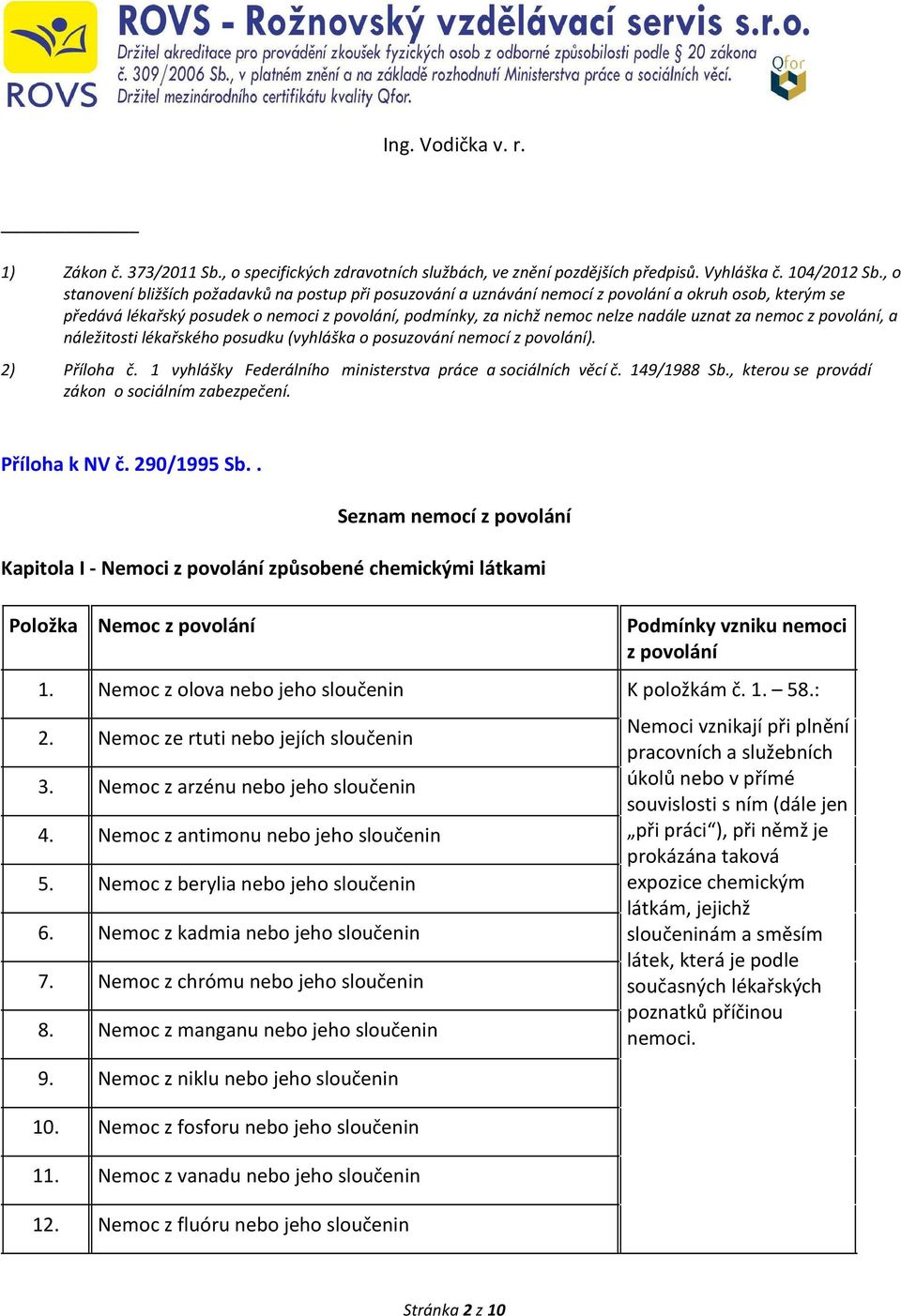 náležitosti lékařského posudku (vyhláška o posuzování nemocí ). 2) Příloha č. 1 vyhlášky Federálního ministerstva práce a sociálních věcí č. 149/1988 Sb.