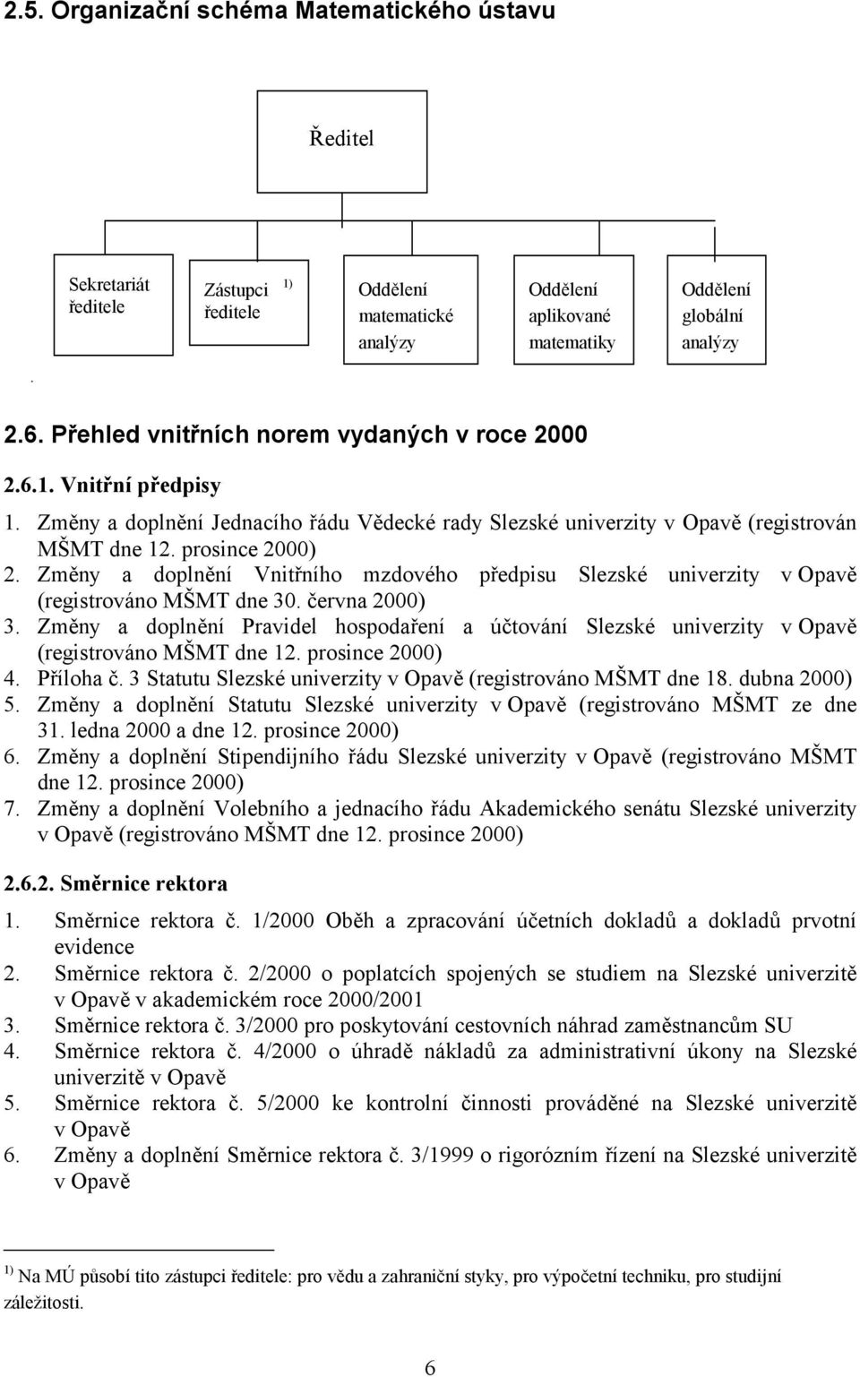 Změny a doplnění Vnitřního mzdového předpisu Slezské univerzity v Opavě (registrováno MŠMT dne 30. června ) 3.