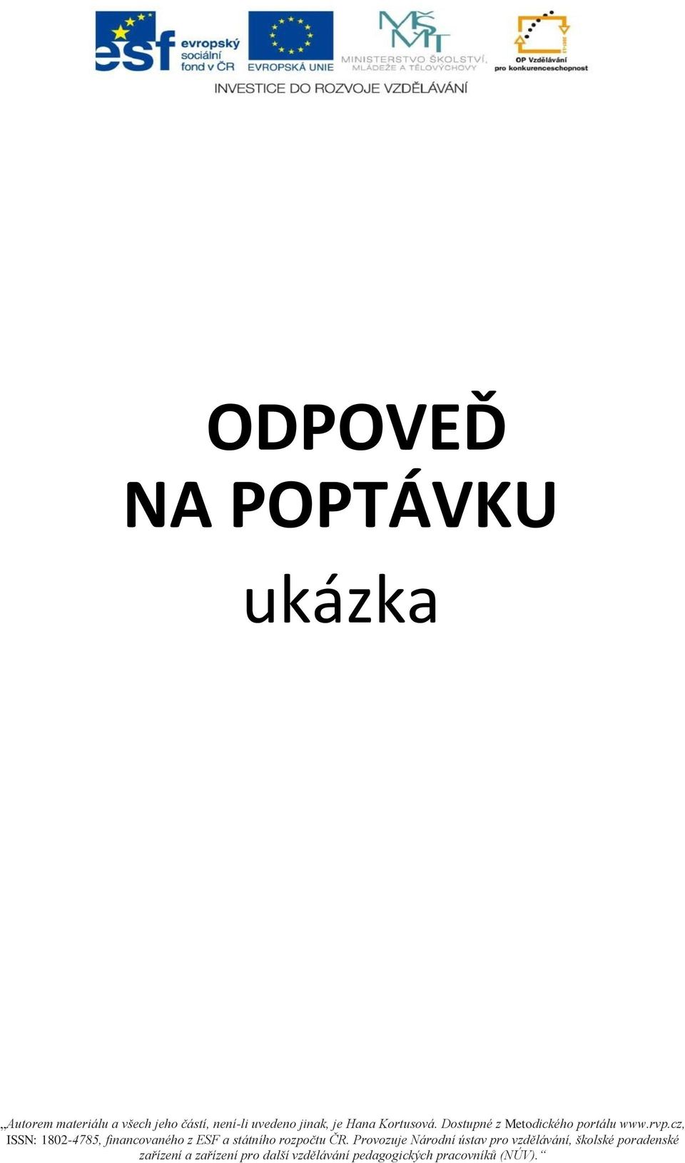 POPTÁVKU