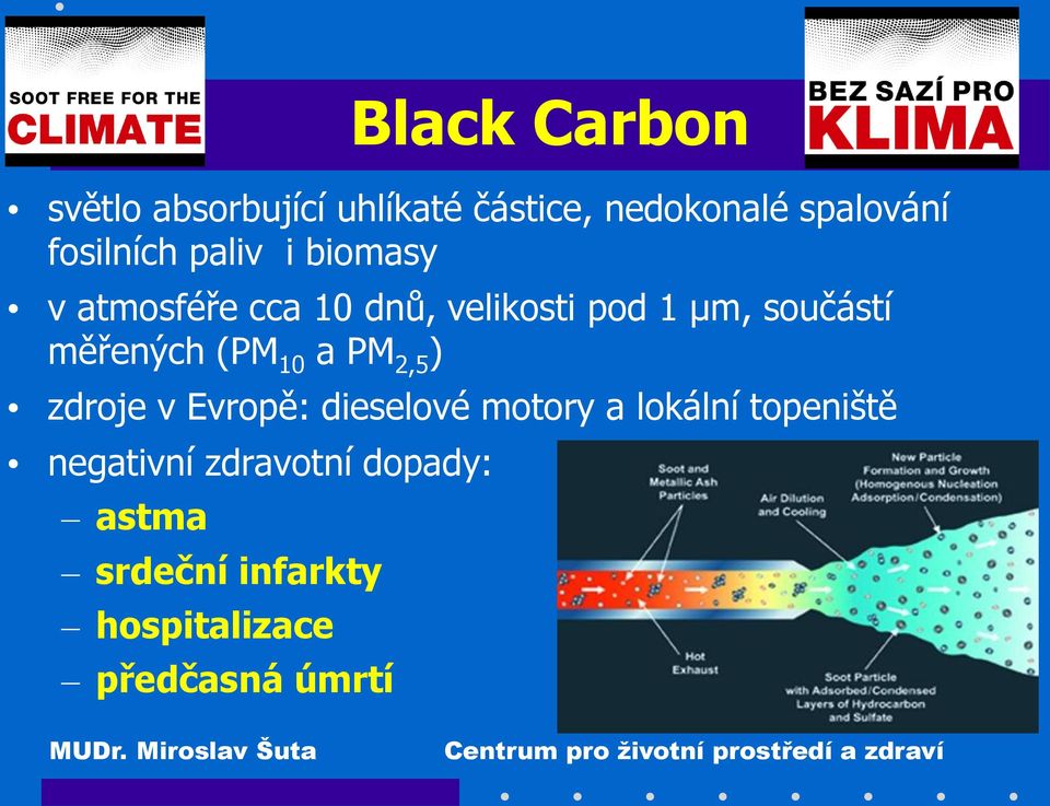 součástí měřených (PM 10 a PM 2,5 ) zdroje v Evropě: dieselové motory a