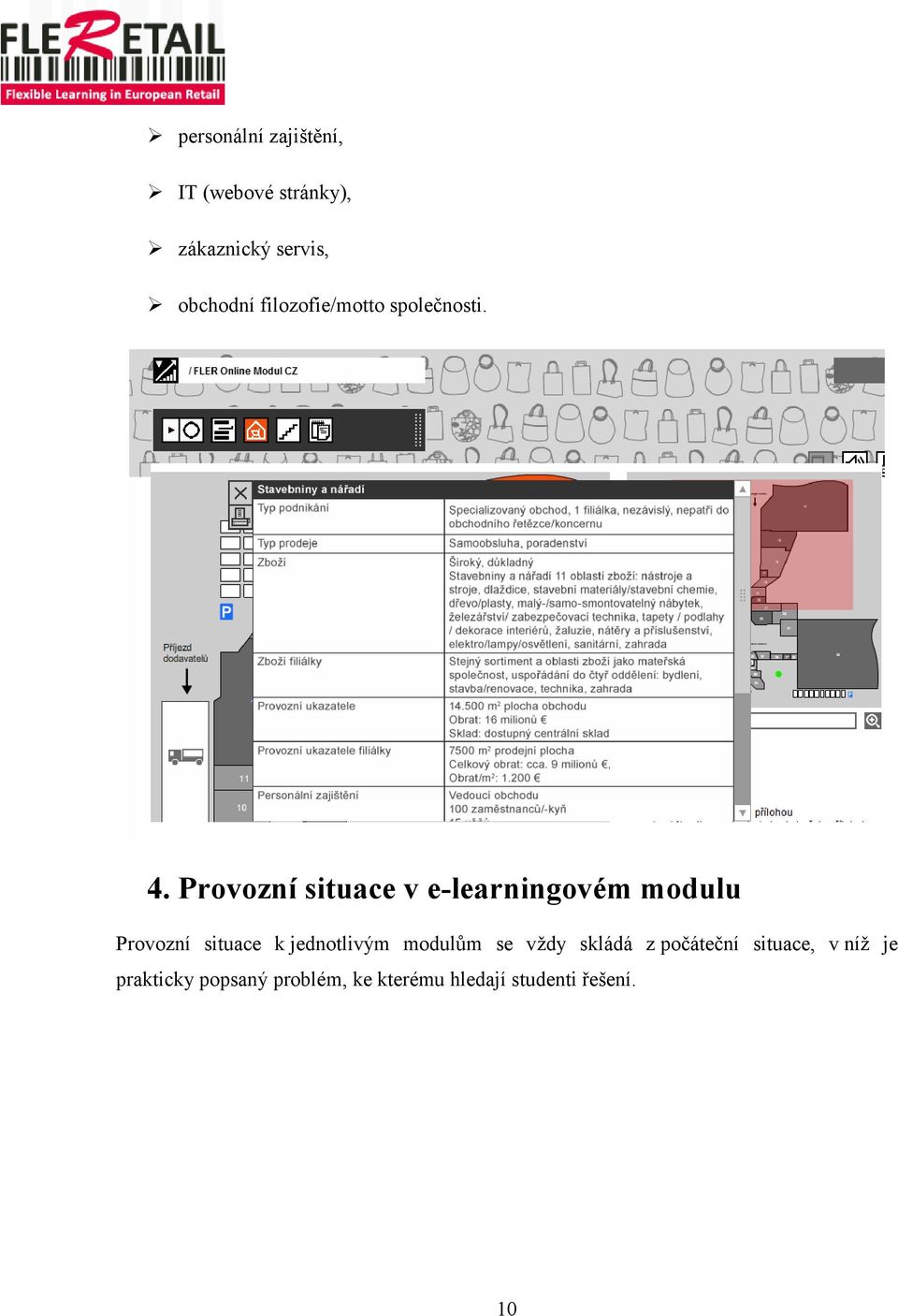 Provozní situace v e-learningovém modulu Provozní situace k jednotlivým