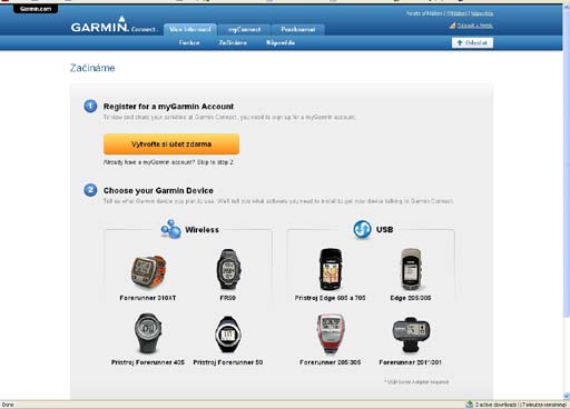 Aby ste mohli nahrať slovenčinu do prístroja Forerunner 310XT, je potrebné si vytvoriť konto na Garmin Connect a následne prístroj spárovať s kontom pomocou USB ANT Agenta.