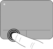 Výběr Levé a pravé tlačítko zařízení TouchPad používejte jako odpovídající tlačítka externí myši. Použití gest zařízení TouchPad Zařízení TouchPad umožňuje použití různých gest.