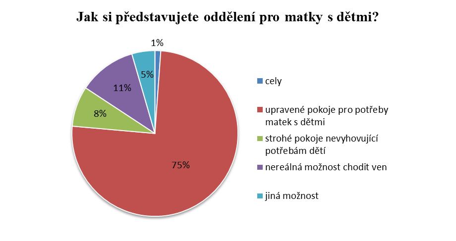 6.11 Představa o specializovaném oddělení Obrázek 11: Představa oddělení Zdroj: vlastní Tato otázka měla mapovat představu o oddělení pro matky s dětmi.