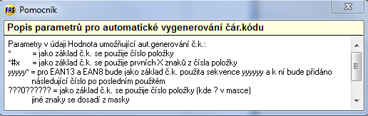 7 Modul Zásoby Položky ZVS 2.