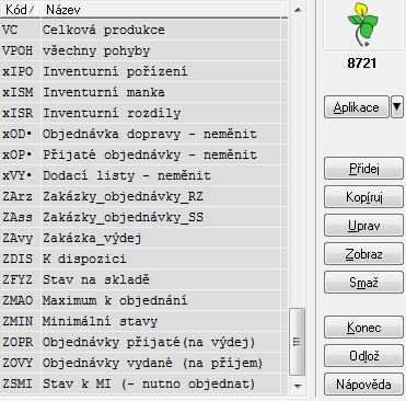 8 Modul Zásoby Položky ZVS 2.2. Automatické generování označení Zde postupujeme obdobným způsobem jako v bodu 2.1. (viz obr.