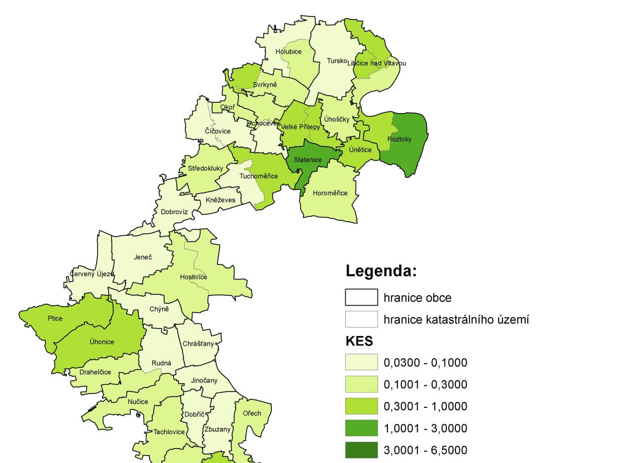 Hlukem z letecké dopravy je potenciálně ovlivněna pouze malá část území pod Hrádkem, kam zasahuje izofona Laeq D 60 db pro výhledový stav (maximální odhad) letiště Vodochody. 10.