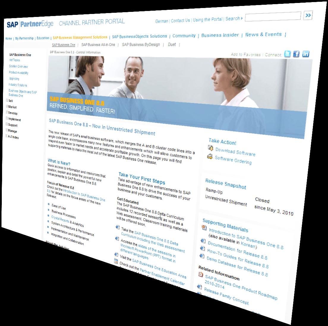 Více informací Visit the SAP Business One Customer Portal for: