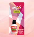 ODSTRA OVAâ LEPIDLA Kroxx Glue-off pomáha odstrániè lepidlo a odstraàuje umelé nechty bez po kodenia prirodzen ch nechtov.