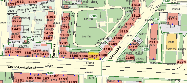 10 D. Seznam příloh Katastrální mapa