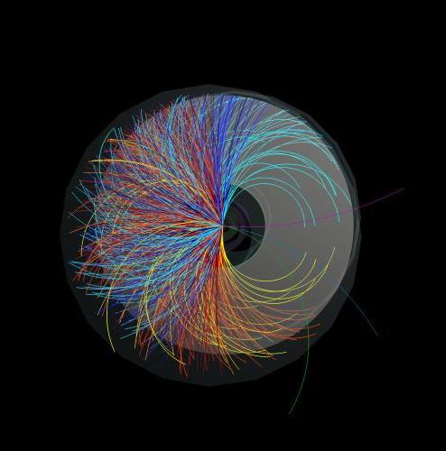 Obrázek 53 Zaznamenaný rozpad podivné částice lambda