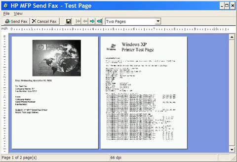 11. Pokud jste na kartě Setup (Nastavení) vybrali položku Show Preview Before Sending Fax (Před odesláním faxu zobrazit náhled), zobrazí se náhled faxové úlohy. Zkontrolujte správnost faxu.