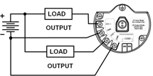 Speciální podmínky pro dvojité výstupní obvody: Jestliže oba kanály jsou připojeny k výstupním obvodům, je velmi důležité, aby svorka CMN každého obvodu měla stejné napětí.