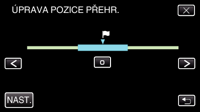 Přehrávání Nastavení označené pozice v přehrávání Zadejte časový úsek před a po označené poloze pro přehrávání označeného videa Maximální délka přehrávání na značku je 20 sekund 1 Otevřete LCD