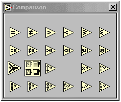 4.11 KNIHOVNA COMPARISON obsahuje srovnávací funkční bloky porovnávat lze pouze shodné datové typy při porovnávání různých datových typů je automaticky přetypuje porovnávat lze i dvě pole, a to buď