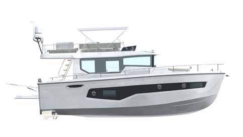 PROFIL Cranchi 43 Eco Trawler 19 vybaveny odděleným sprchovým koutem se stropní sprchou a disponují velkým množstvím úložných a odkládacích ploch, které při dlouhodobém pobytu na lodi oceníme.