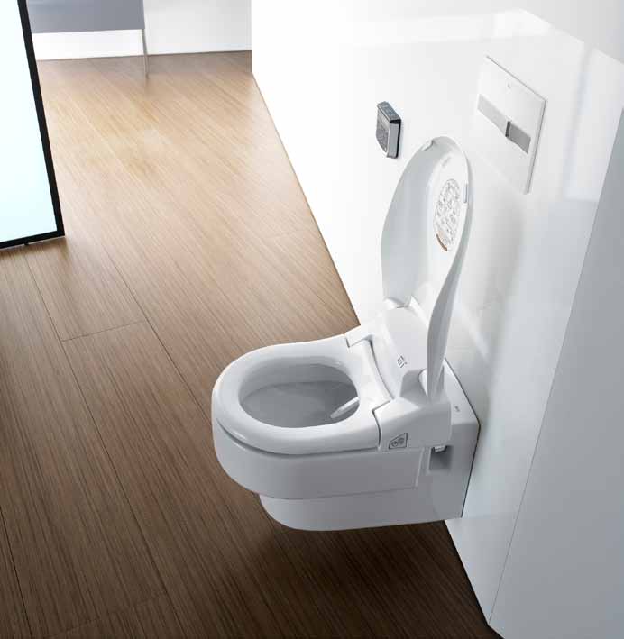 87 sedátka Komfortním vybavením i pro malé prostory toalet je multifunkční sedátko s oplachováním a osoušením.