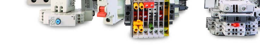 Komponenty pre rozvádzače Divízia Komponenty pre rozvádzače ponúka širokú škálu elektrických výrobkov pre použitie v ovládacích paneloch.