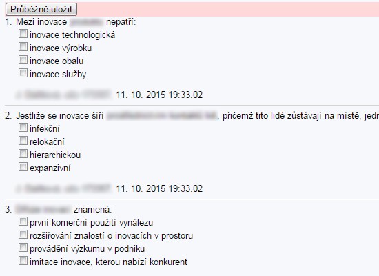 Inovační procesy Ing Viktorie Klímová, PhD http://elportalcz/katalog/esf/mpr_ipro V předmětu jsou užívány všechny podstatné e-learningové agendy jako jsou interaktivní osnovy, studijní materiály,