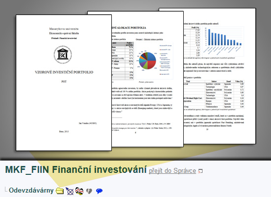 Finanční investování prof Ing Oldřich Rejnuš, CSc Ing Gabriela Oškrdalová, PhD Ing Bc Jana Hvozdenská http://elportalcz/katalog/esf/mkf_fiin E-learningovou podporou předmětu je interaktivní osnova,