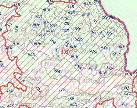 Obr. 2.21: Jizerskohorský bioregion biochory (Culek, 2003) Sledované území leží převážně v 6. a 7. vegetačním stupni (smrkojedlobukový a smrkový).