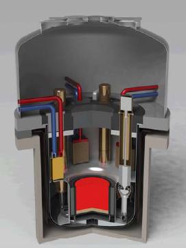 Pokročilé projekty malých a středných reaktorů 44 Technický popis Reaktor je integrálního typu.