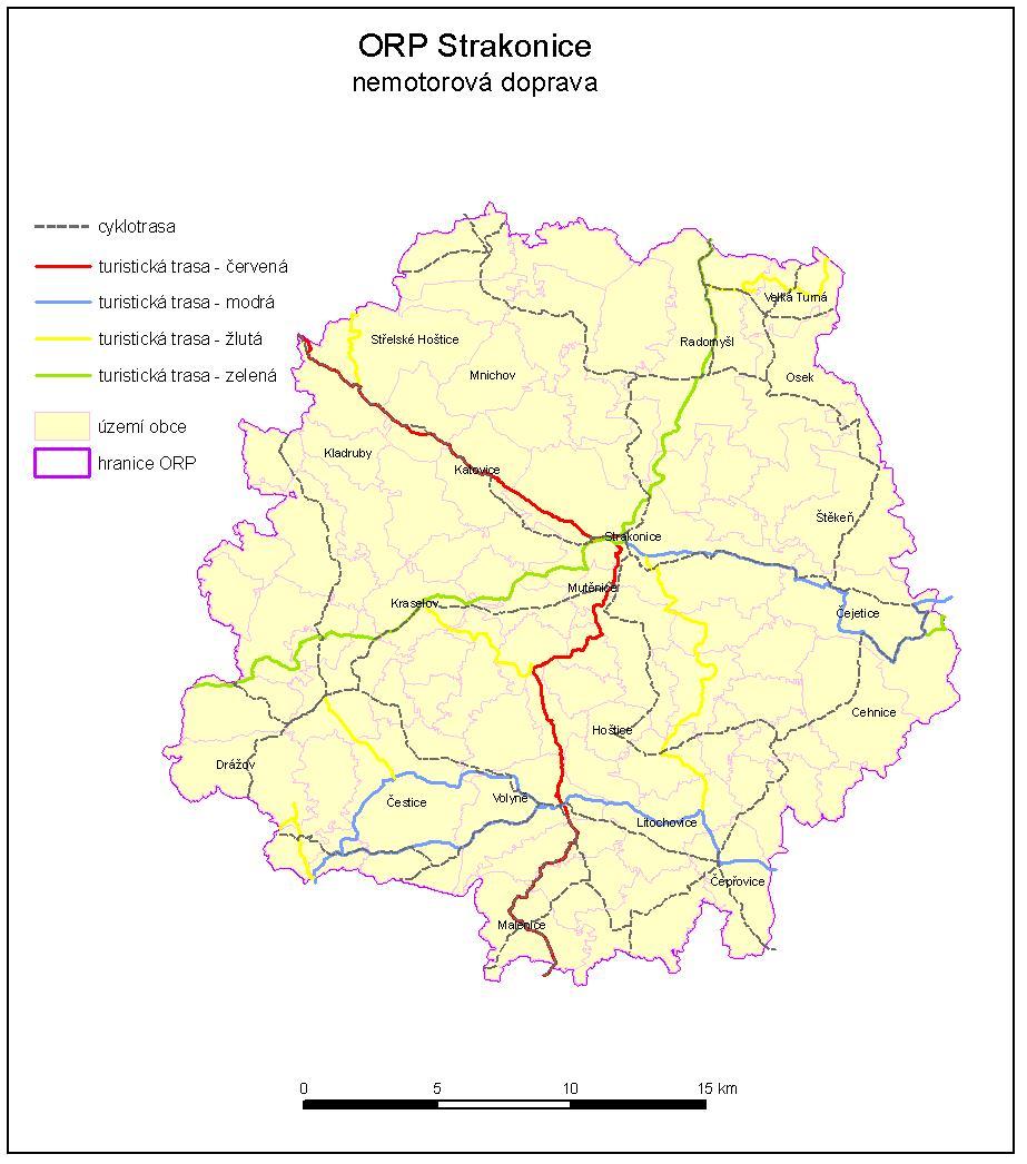 Obr. 11 Nemotorová doprava v SO ORP Strakonice 2.2.8.6 Statická doprava odstavení a parkování vozidel Z hlediska statické dopravy lze definovat několik kategorií, jak rozdělit zájmové území.