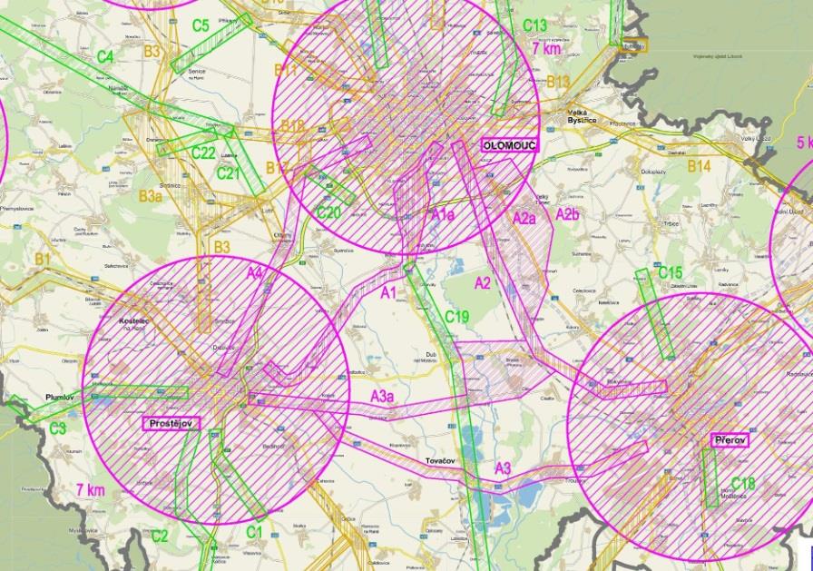 Obrázek 12: Studie cyklistických komunikací v rámci ITI olomoucké aglomerace v roce 2015. Zdroj: ITI olomoucké aglomerace 2015. Síť vodovodů V obcích MAS je většina obyvatel napojena na vodovod.